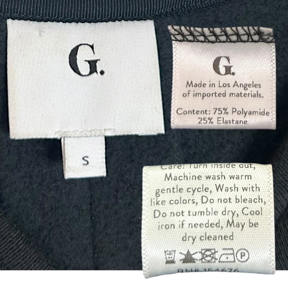 Goop G. Label Womens 'Torres' Puff-Sleeve Ruffle Sweatshirt Pullover Black Small - Picture 4 of 13